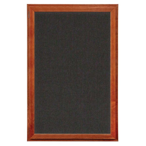 United Visual Products Indoor Enclosed Combo Board, 72"x36", Satin Frame/Blue & Black UVCB7236-BLUE-BLACK - main